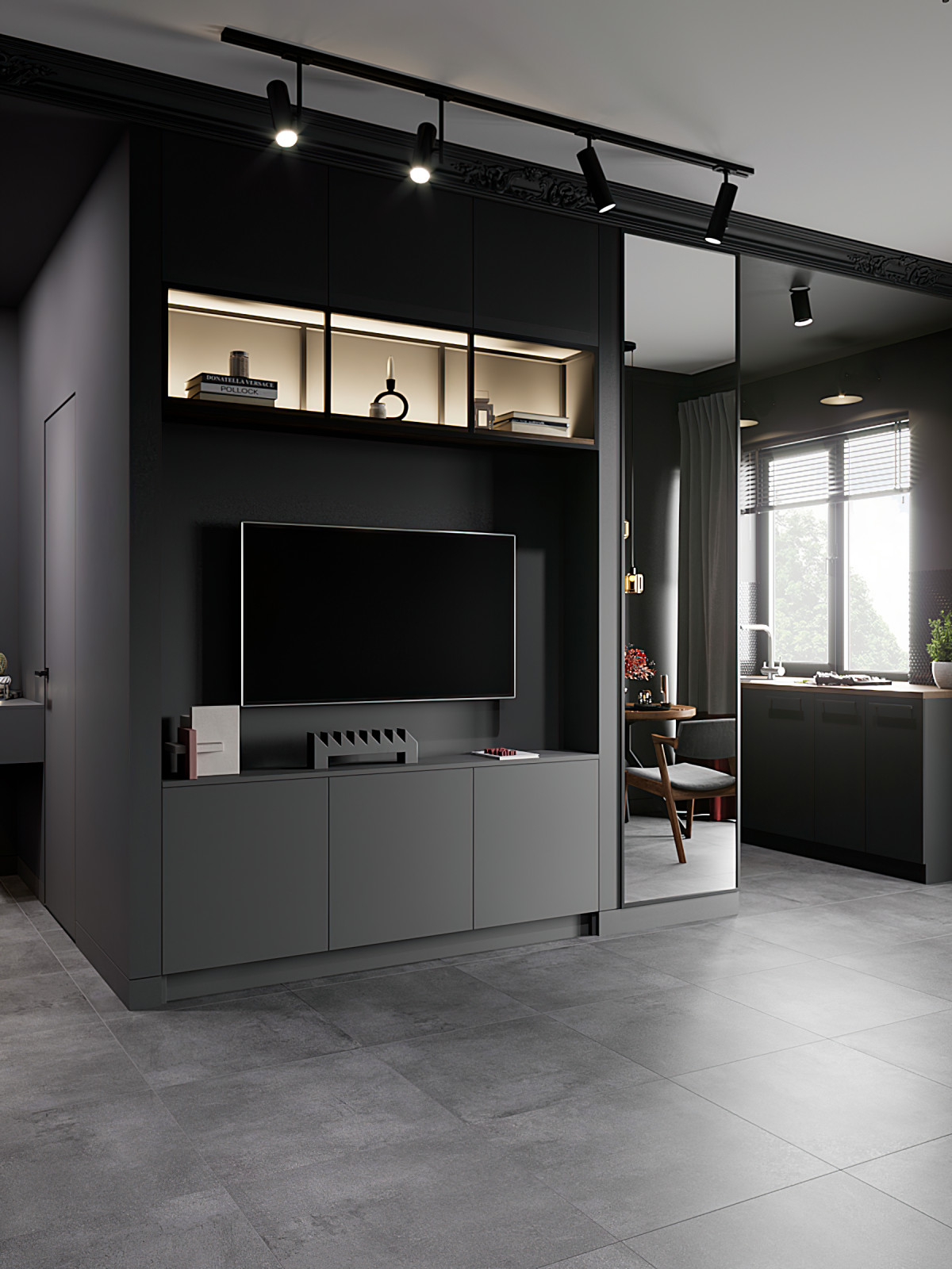 Обложка проекта: Дизайн-проект однокомнатной квартиры