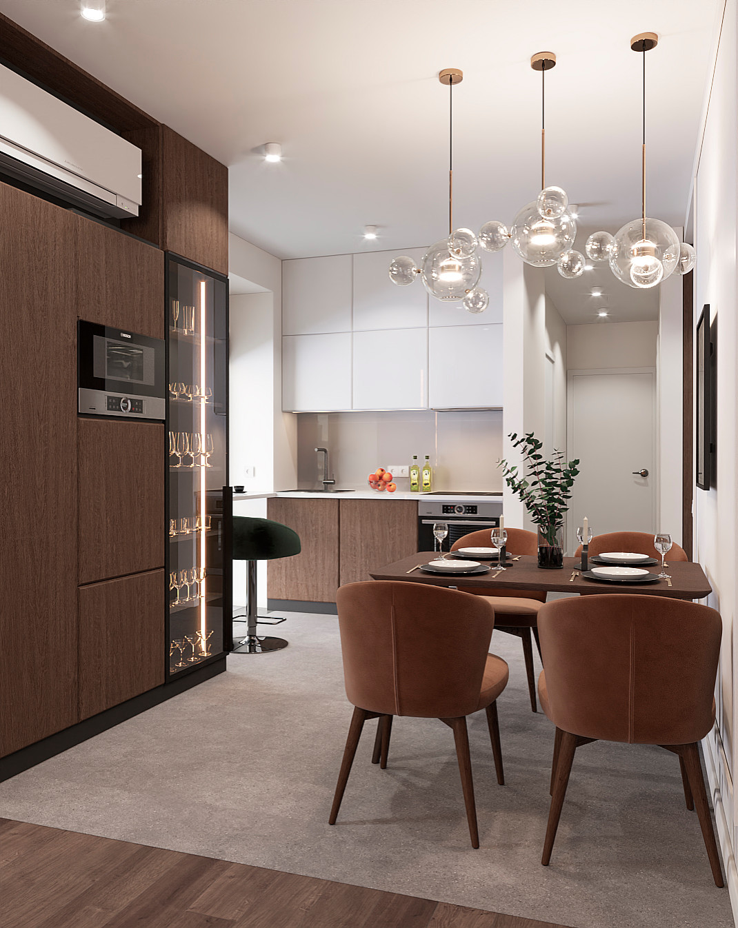 Дизайн-проект двухкомнатной квартиры с кухней-гостиной