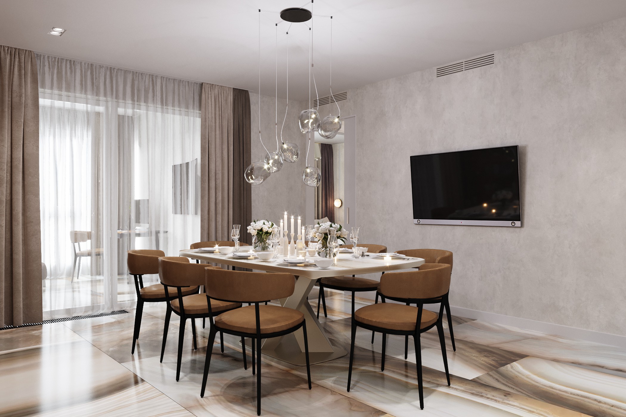 Квартира 108 кв.м. в современном стиле в ЖК Лобачевский.