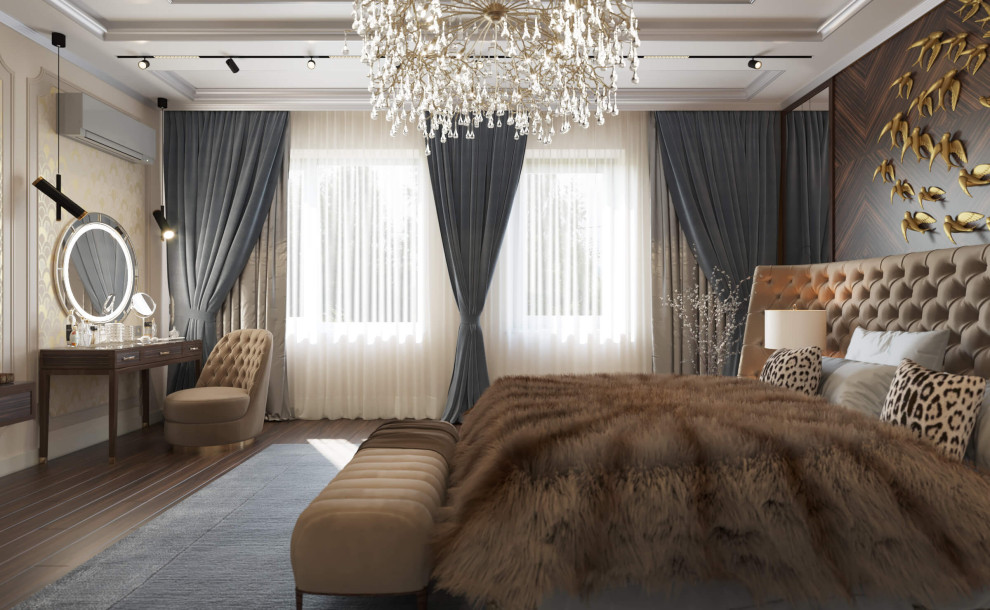 Дизайн интерьера одноэтажного жилого дома в стиле арт-деко