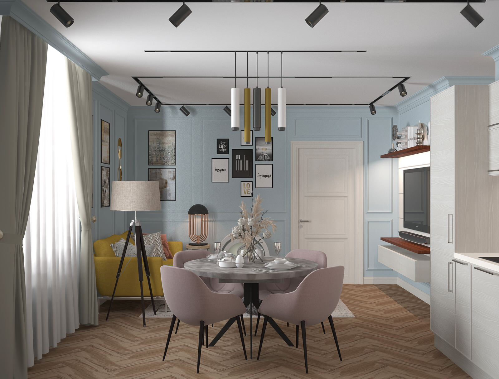 ПРоект двухкомнатной квартиры 73 кв.м.