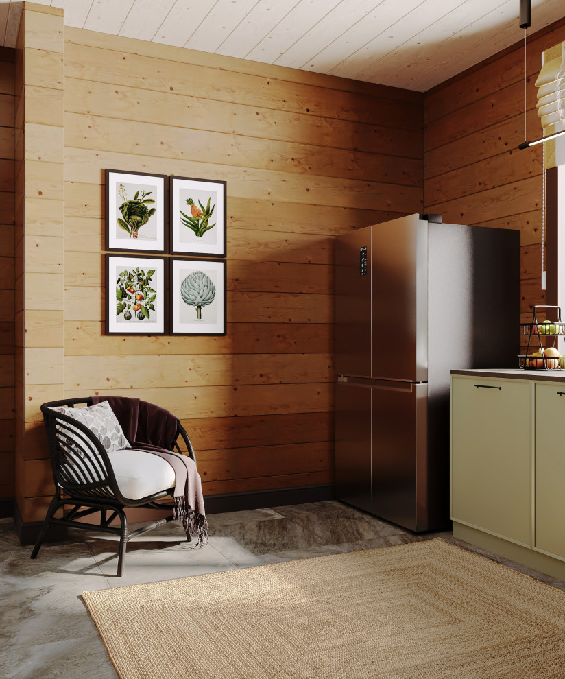 Кухня в загородном доме.