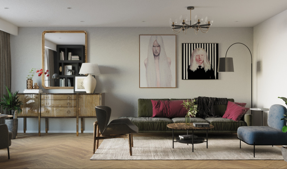 Гостиная в загородном доме