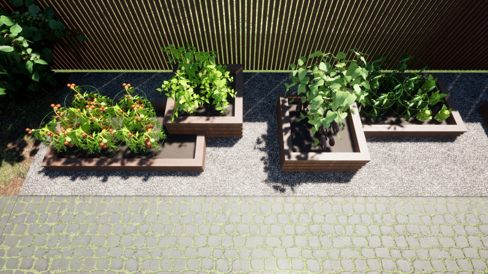 Коттедж ЖСК Горелый Хутор, Ландшафтный дизайн участка 6 соток