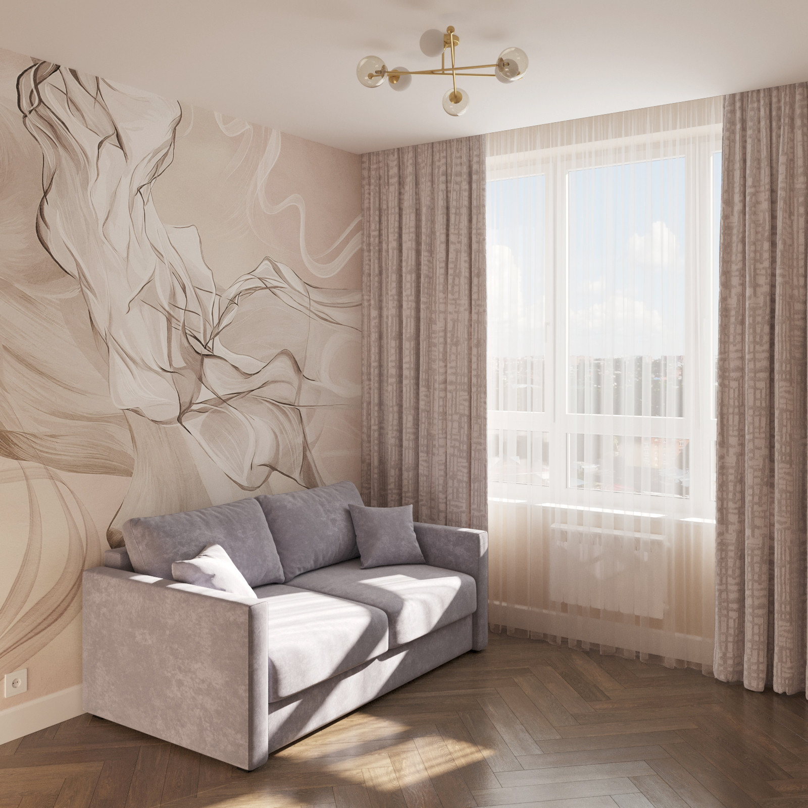 Квартира в стиле  "Фьюжн"  2024 г.