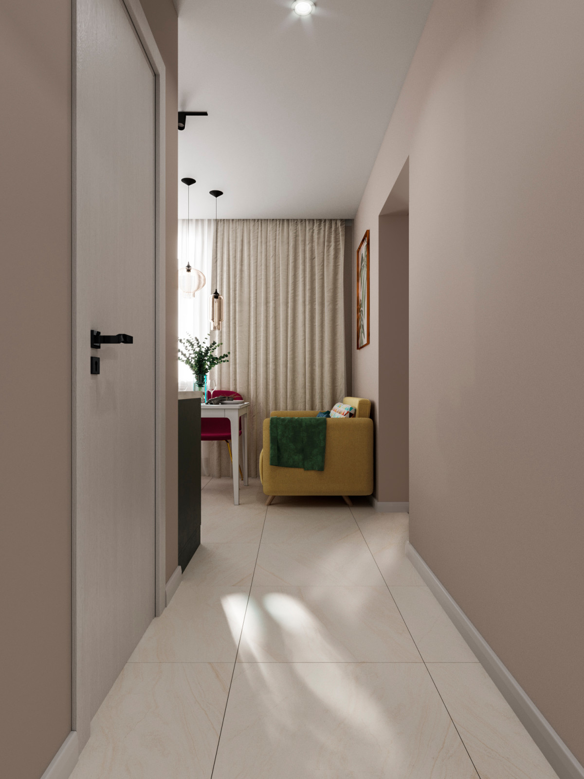 Проект однокомнатной квартиры 45,7 кв.м. в Москве