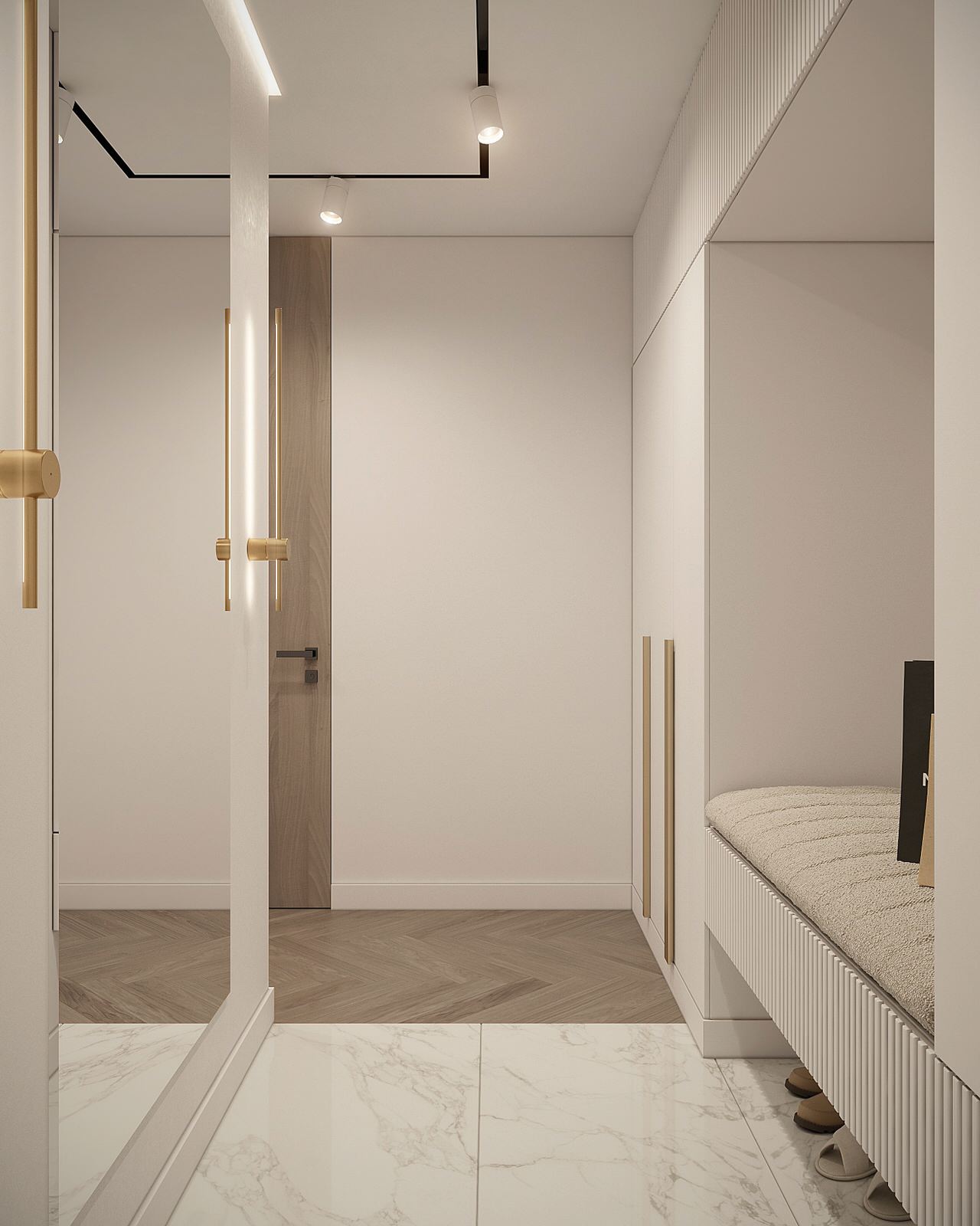 Современный светлый интерьер квартиры