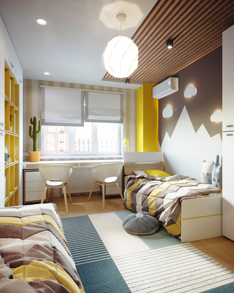 Дизайн интерьера детской для молодой пары с двумя детьми