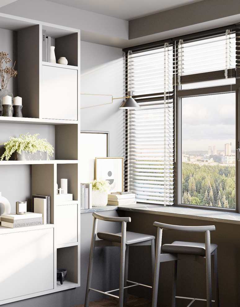 Лаконичный интерьер в элегантных оттенках серого и бежевого