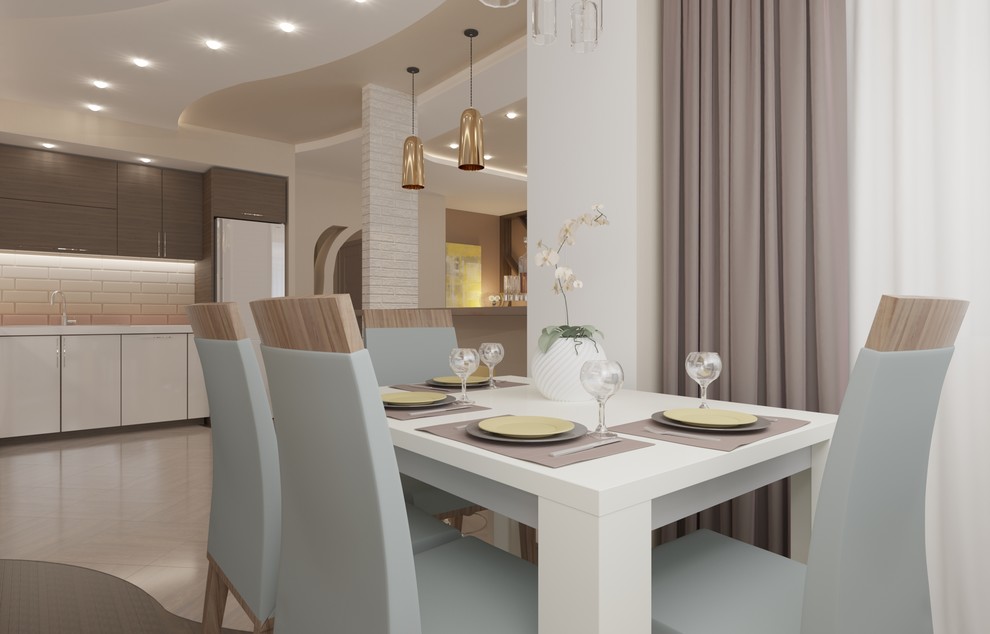 Дизайн квартиры-студии для молодой семьи