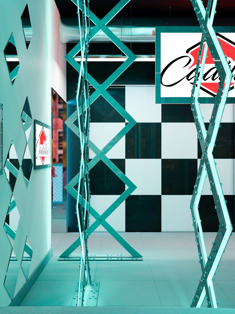 Кальянная в стиле 50х годов