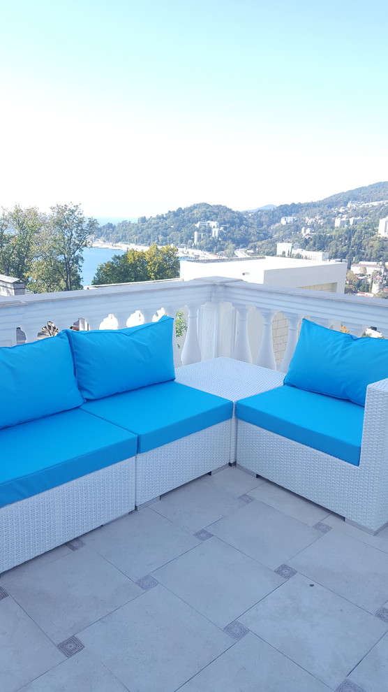 Комплект модульной мебели из искусственного ротанга для террасы