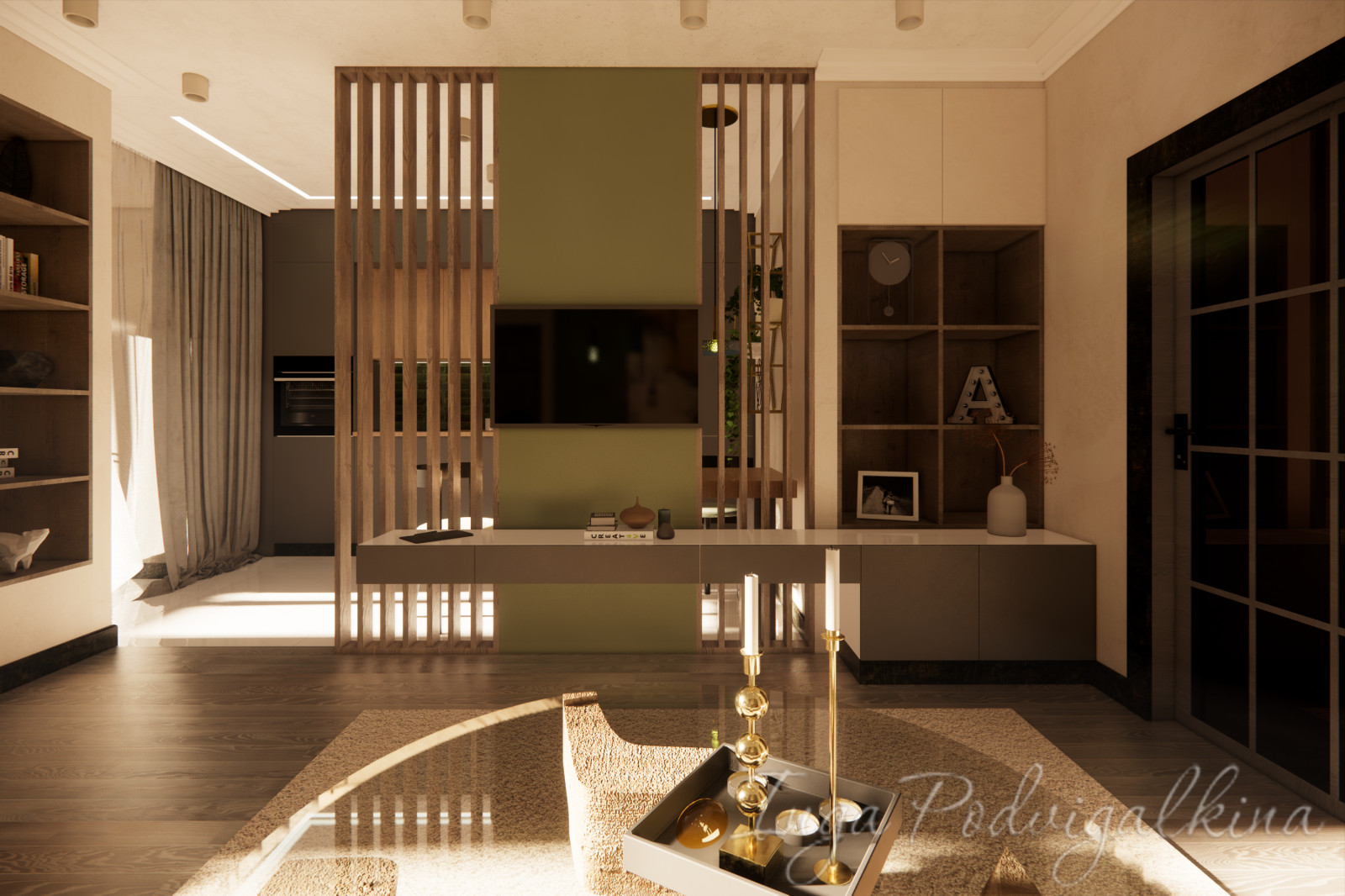 Обложка проекта: Студия в природных тонах