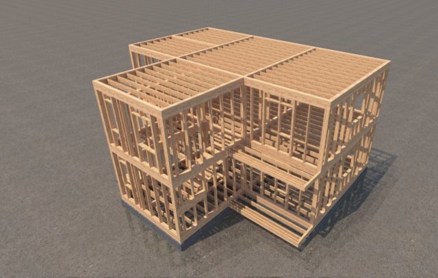 Каркасный индивидуальный жилой дом [003-У]