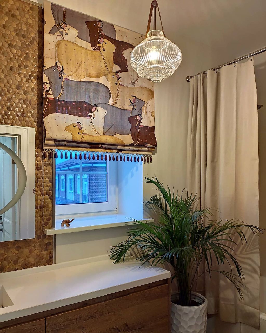 Обложка проекта: Римская штора для ванной комнаты