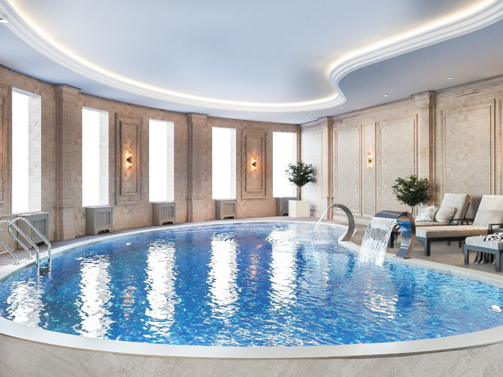 Обложка проекта: Комната отдыха с бассейном в частном доме