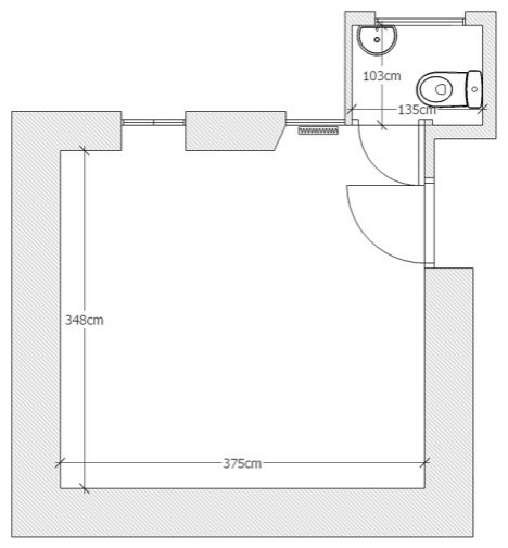 До и после: Складная (!) душевая в санузле на 1,4 кв.м.