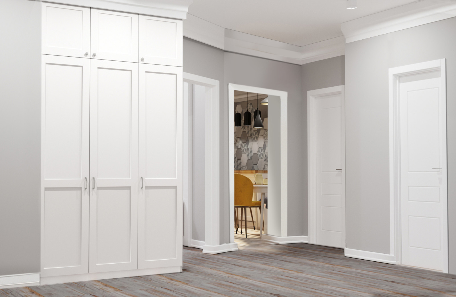 Обложка проекта: Дизайн-проект трёхкомнатной квартиры