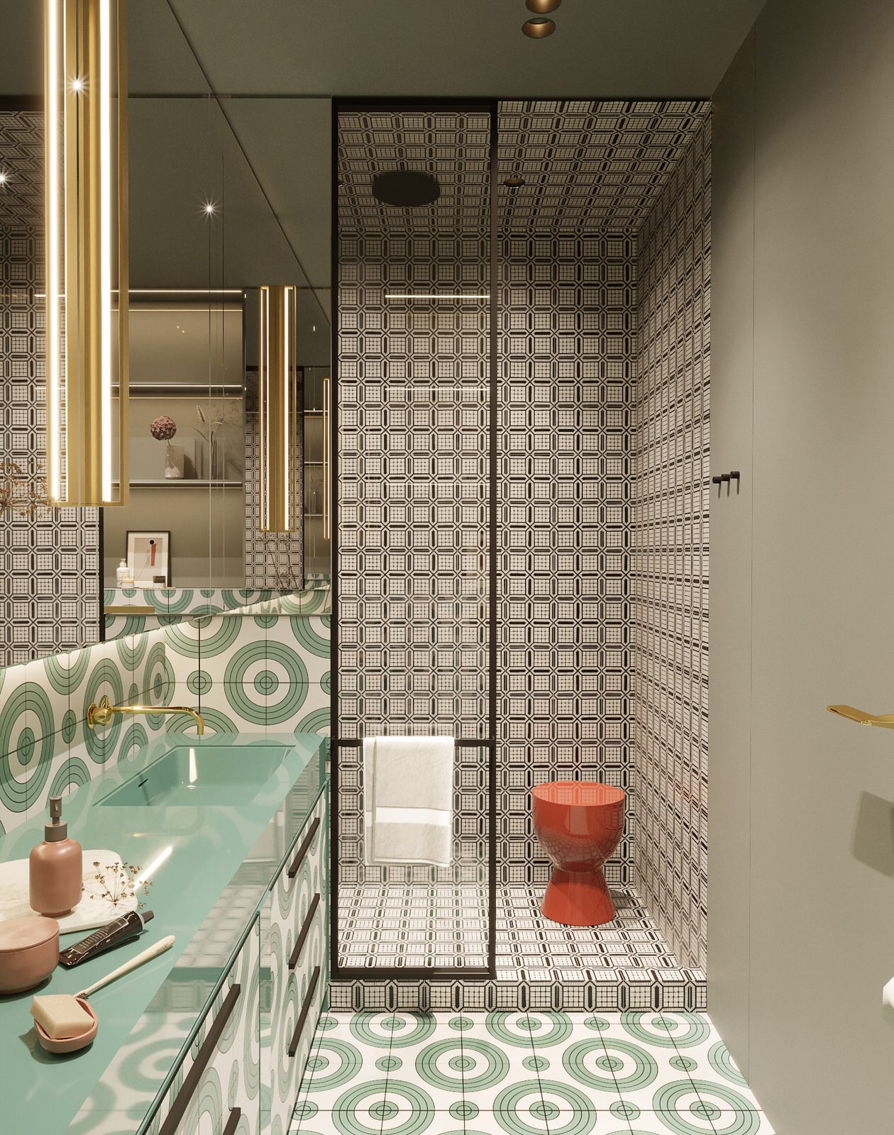 Ванная. Мастер зона. Квартира в ЖК «Малая Ордынка, 19»