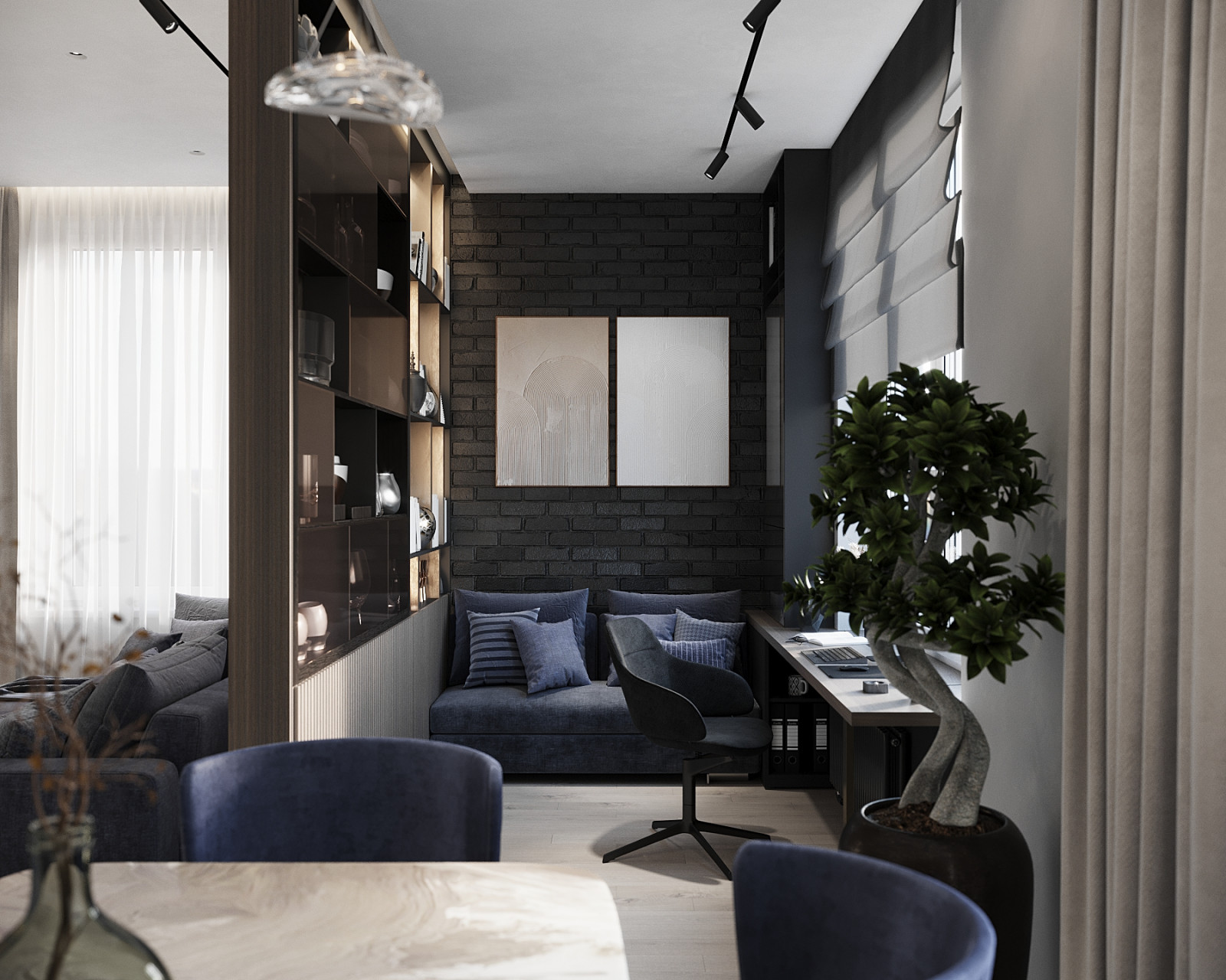 Гостиная в ЖК Настоящее