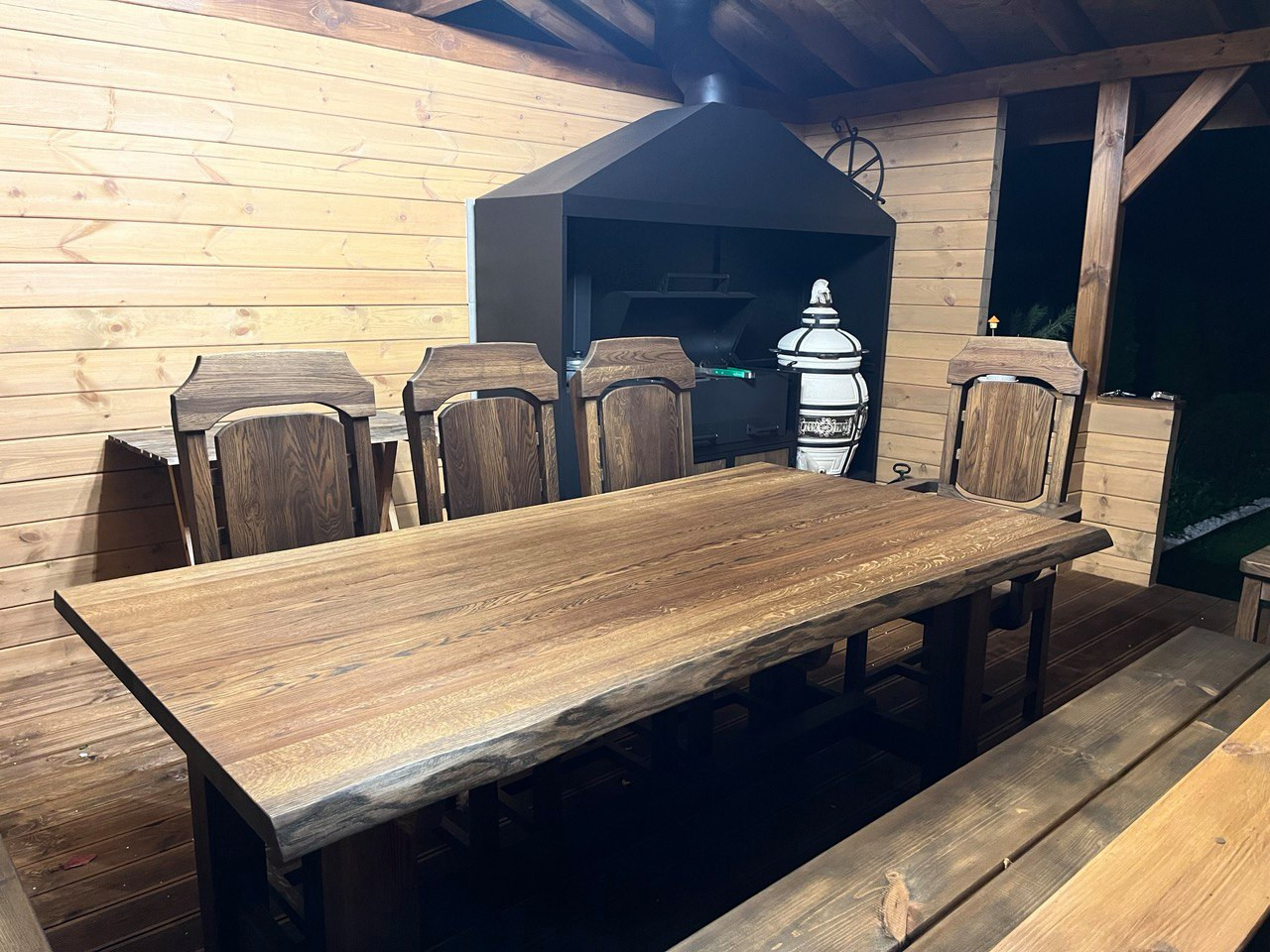 Обложка проекта: Обеденный стол из массива натурального дерева дуб стол на заказ