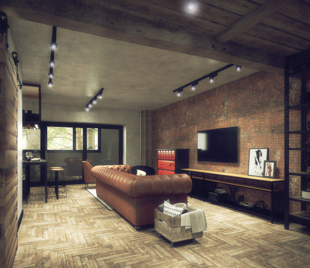 Двухъярусная квартира в стиле Лофт