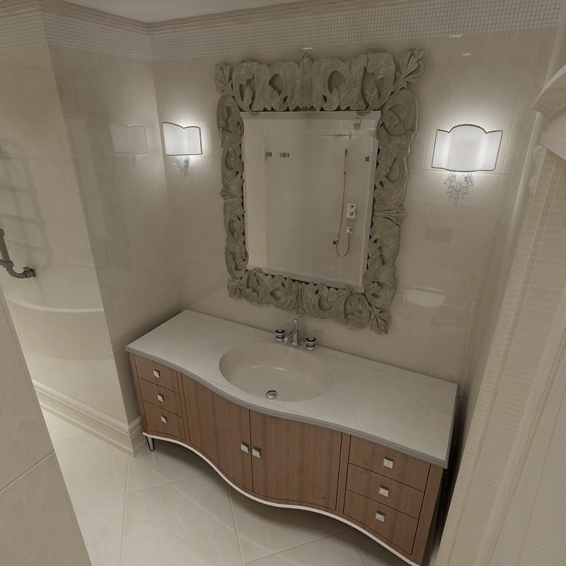 Ванная в классическом стиле 3Д