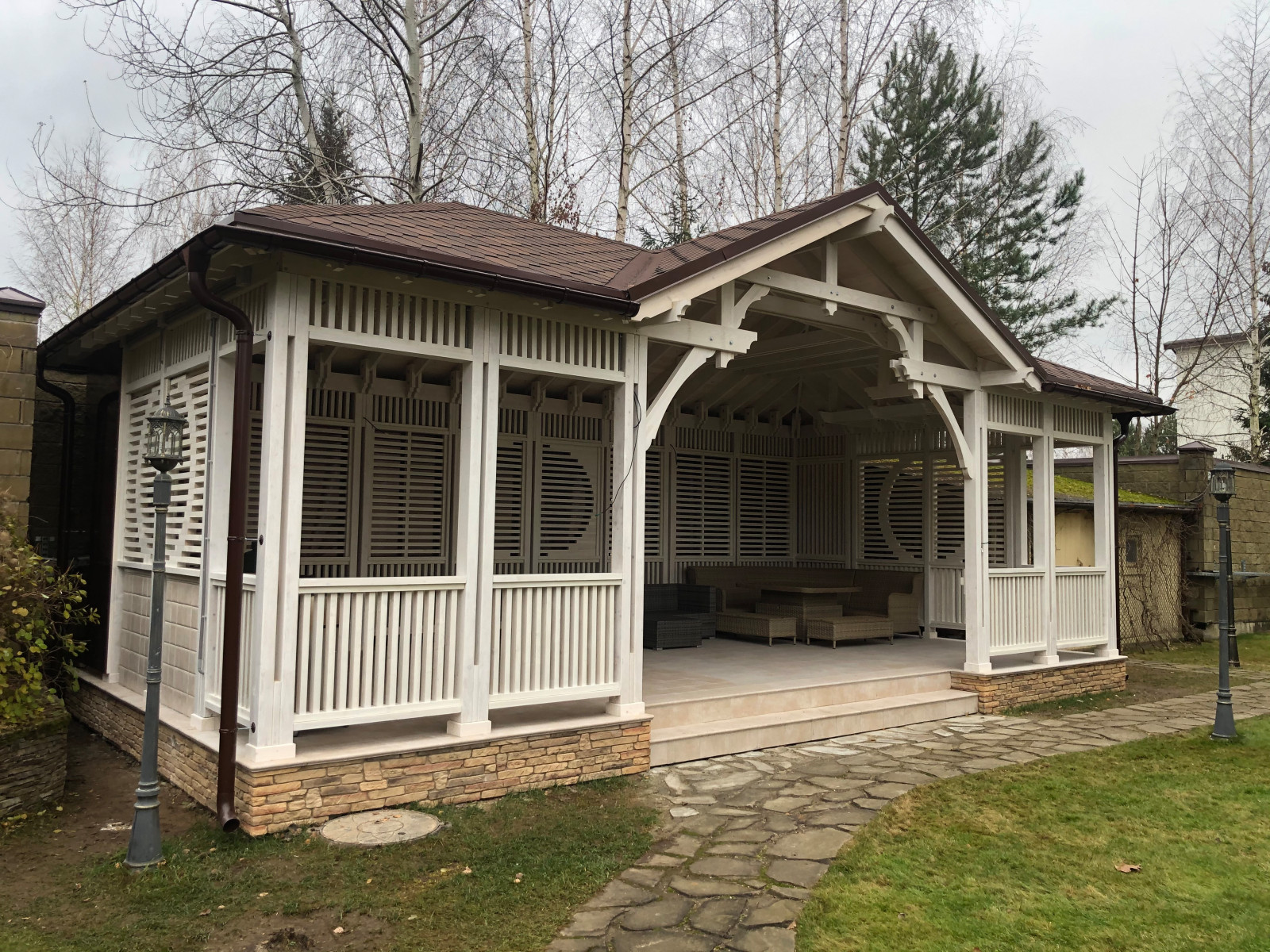 Обложка проекта: Открытая терраса в КП Новахово