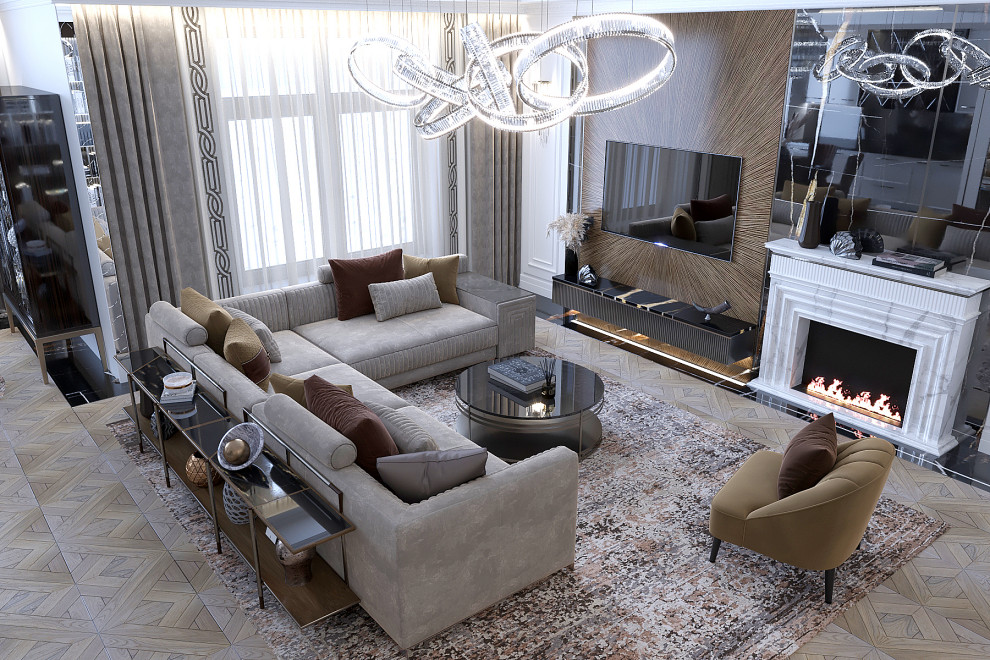 Дизайн интерьера  "Гостинная в ЖК "Жизнь на Плющихе"