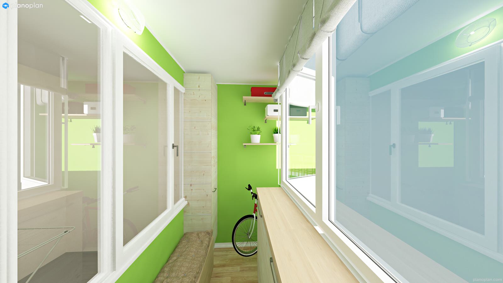 Лоджия в двух стилях