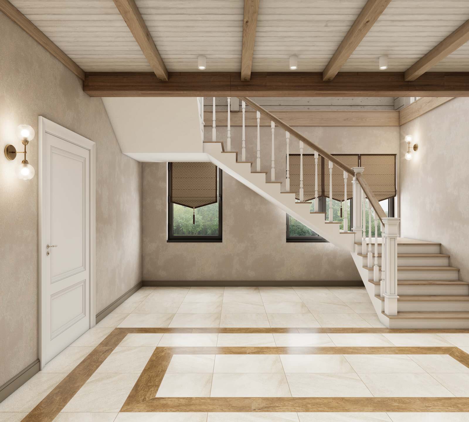 Загородный дом в стиле кантри 1-ый этаж