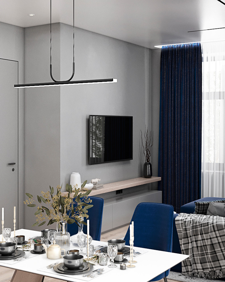 Проект для молодой девушки Москва " Оттенки синего"