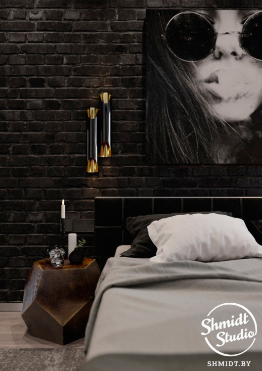 Проект интерьера "Black", Минск, 75м.кв
