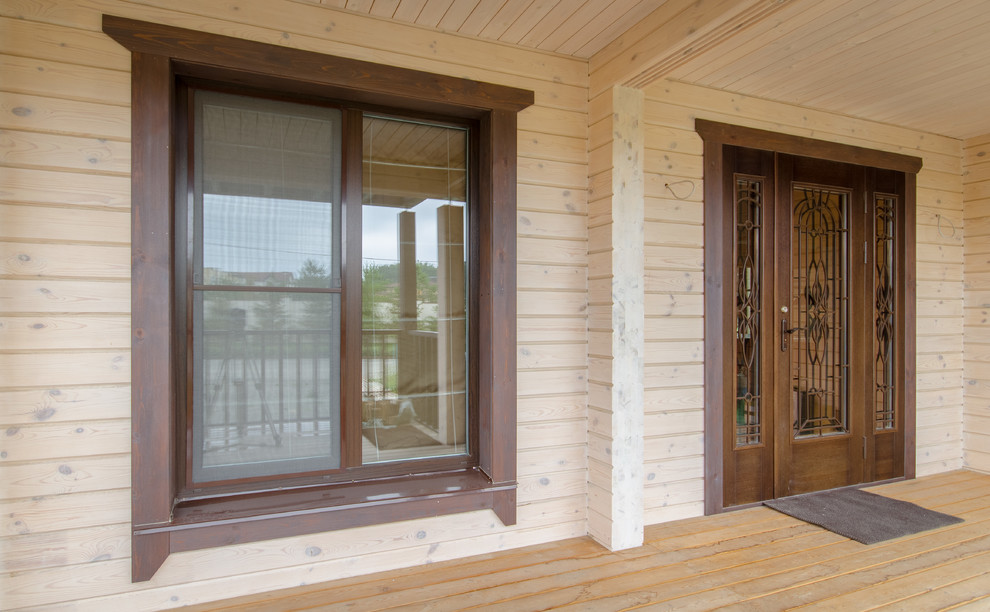 Обложка проекта: Остекление коттеджа из клееного бруса