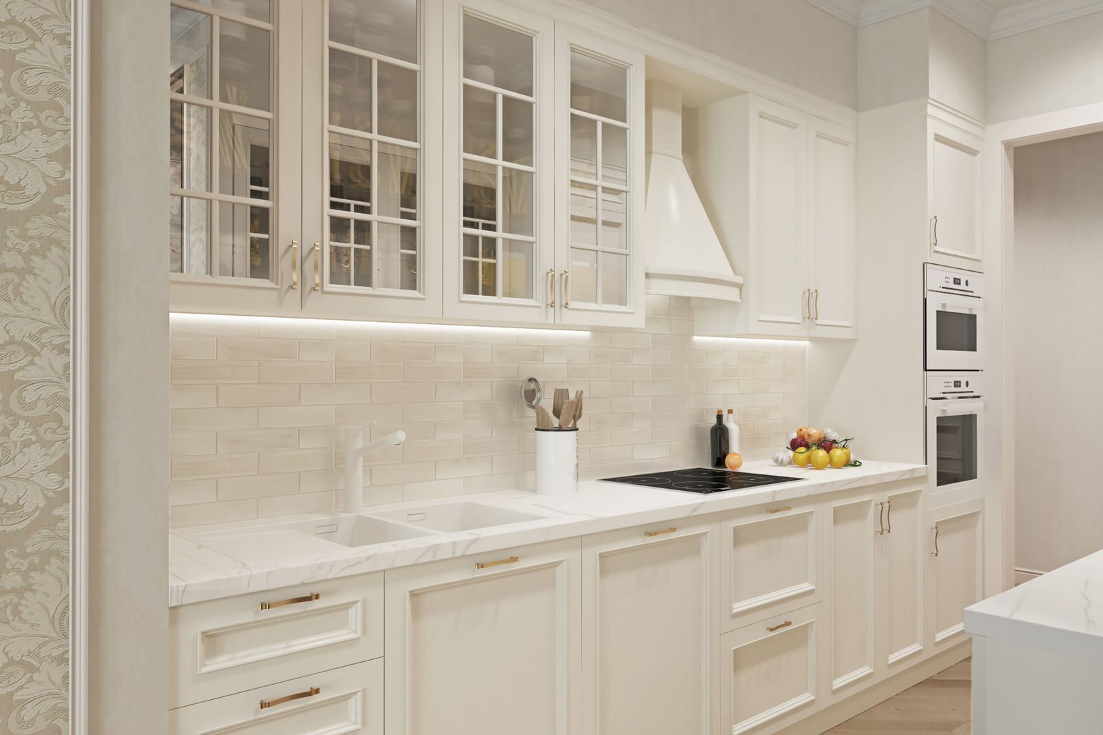 Ссетлый интерьер кухни