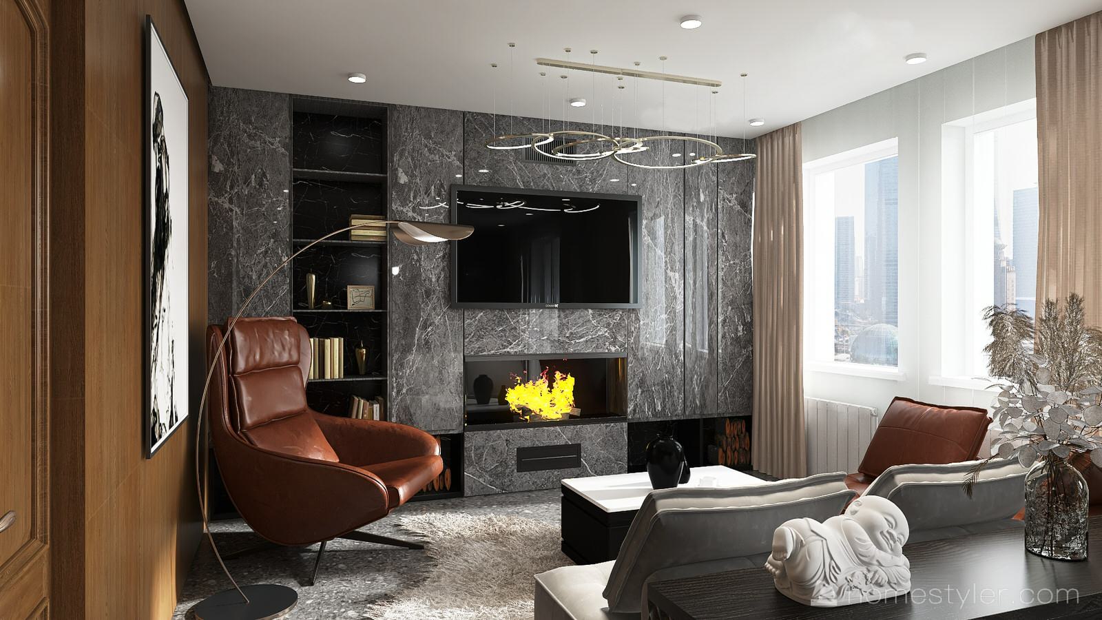 Обложка проекта: Брутальная двухкомнатная квартира