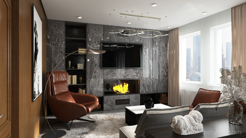 Обложка проекта: Брутальная двухкомнатная квартира