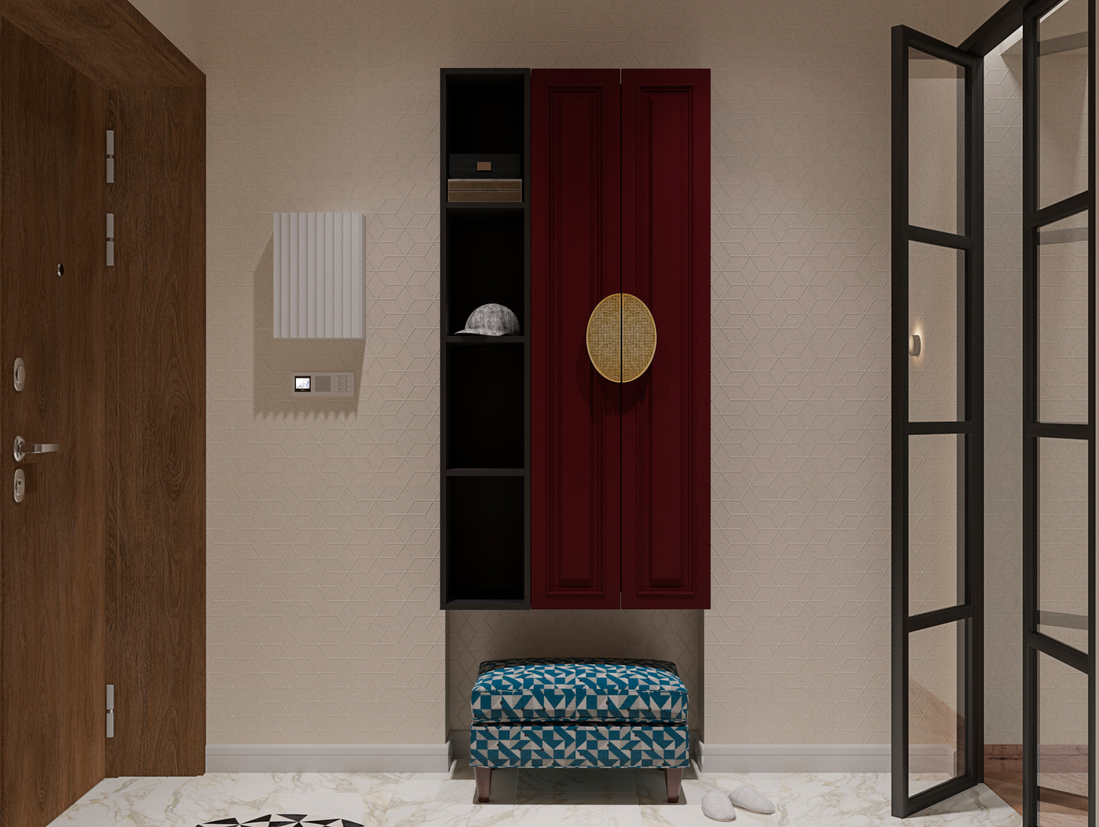 Дизайн-проект. 2-хкомнатная квартира на набережной. Москва. 2019 г.