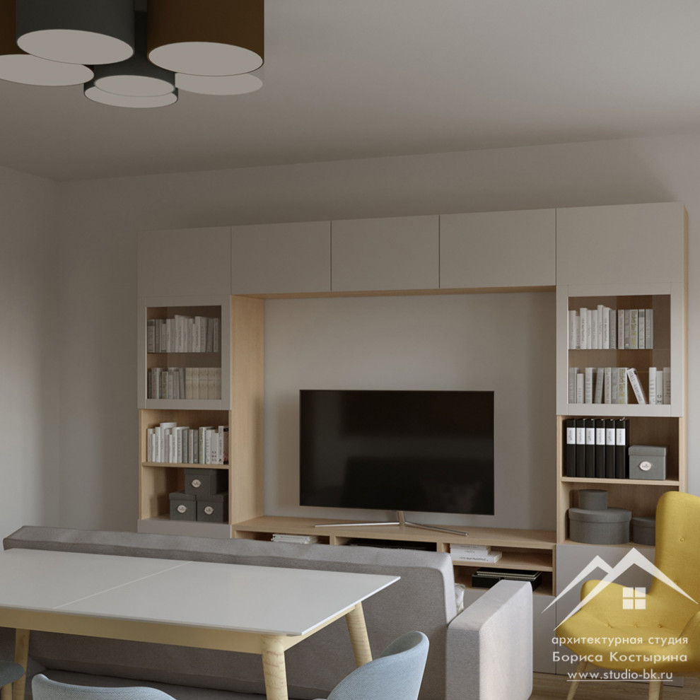 Дизайн-проект интерьера трехкомнатной квартиры 75 м²