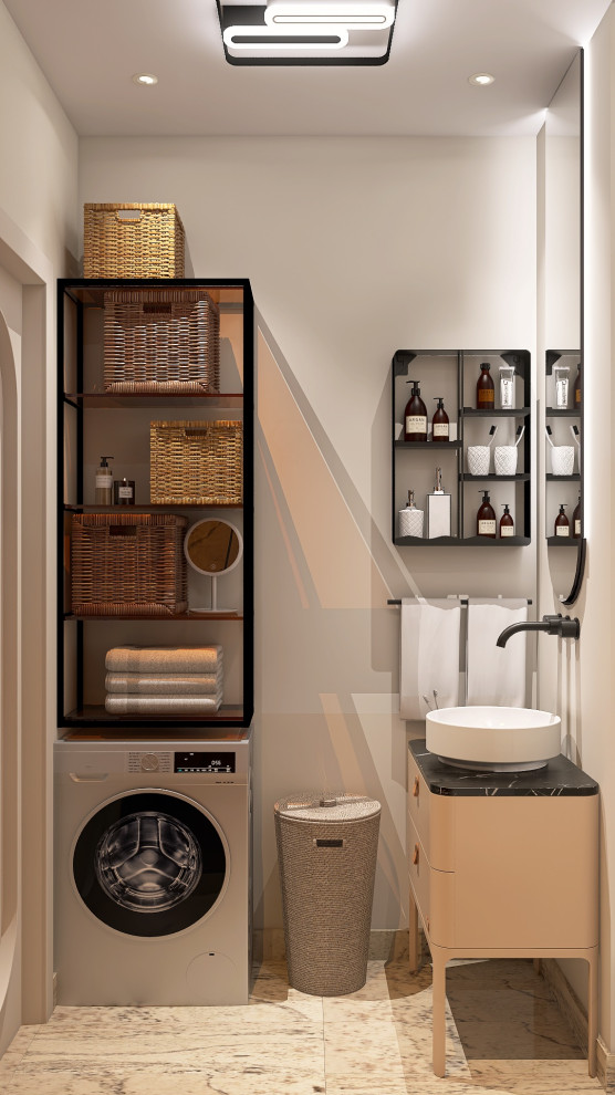 Студия 25 метров с спальней гостиной и кухней