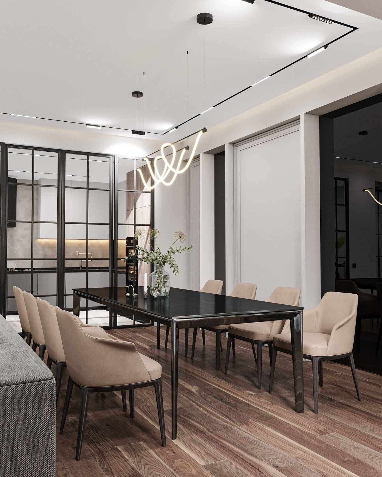 Столовая для большой семьи