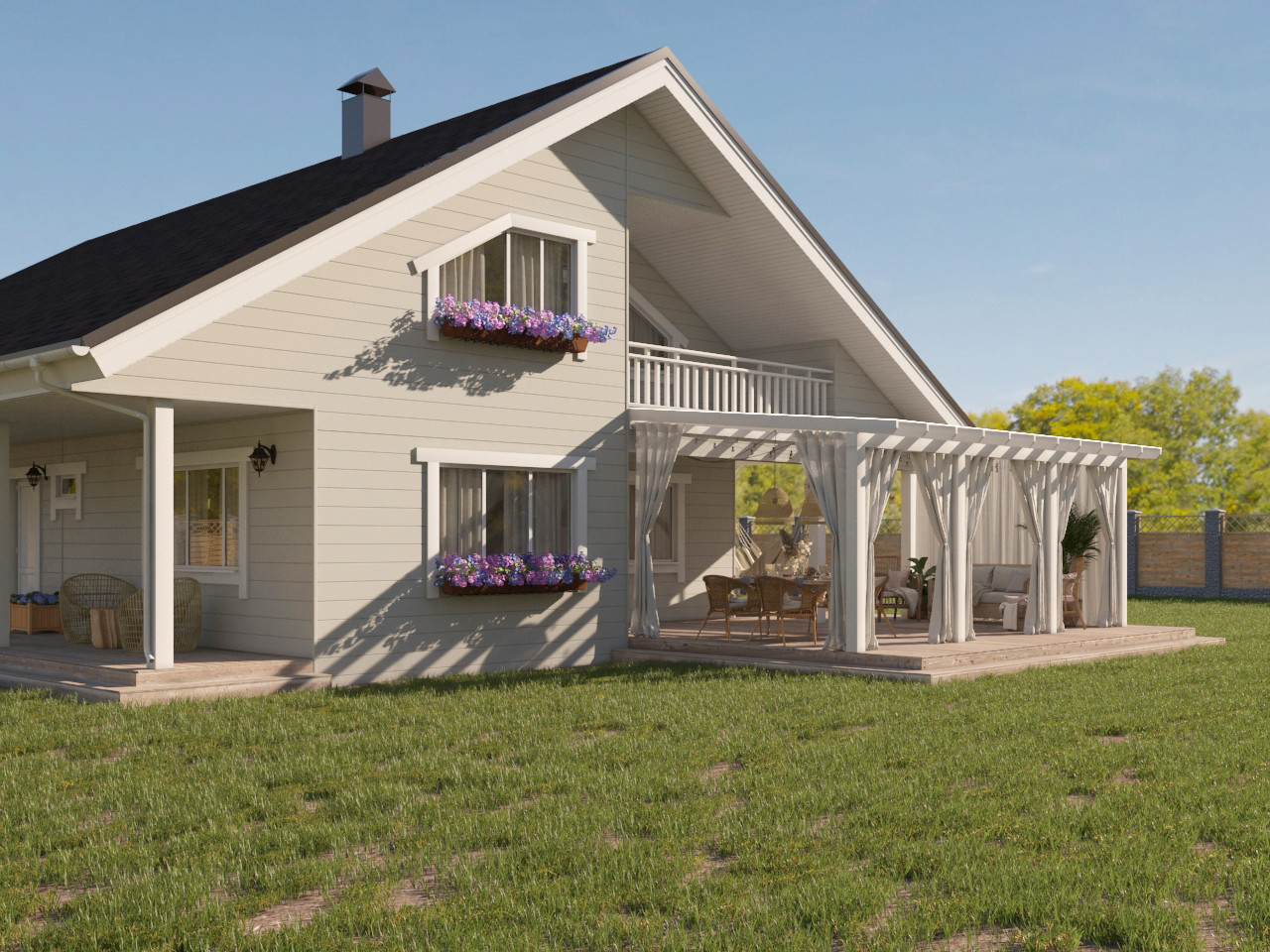 Обложка проекта: Редизайн фасадов загородного дома под Выборгом