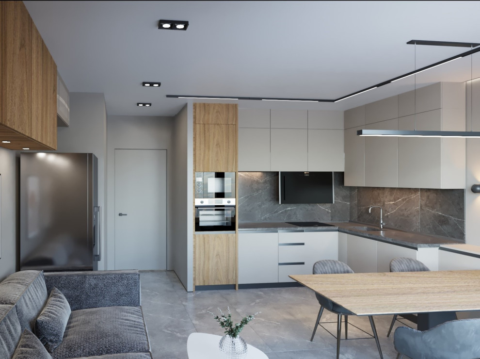 Строгая и лаконичная квартира в нейтральных тонах