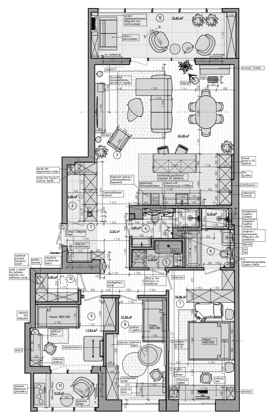 Квартира 140 кв.м в ЖК Михайловский. Проект