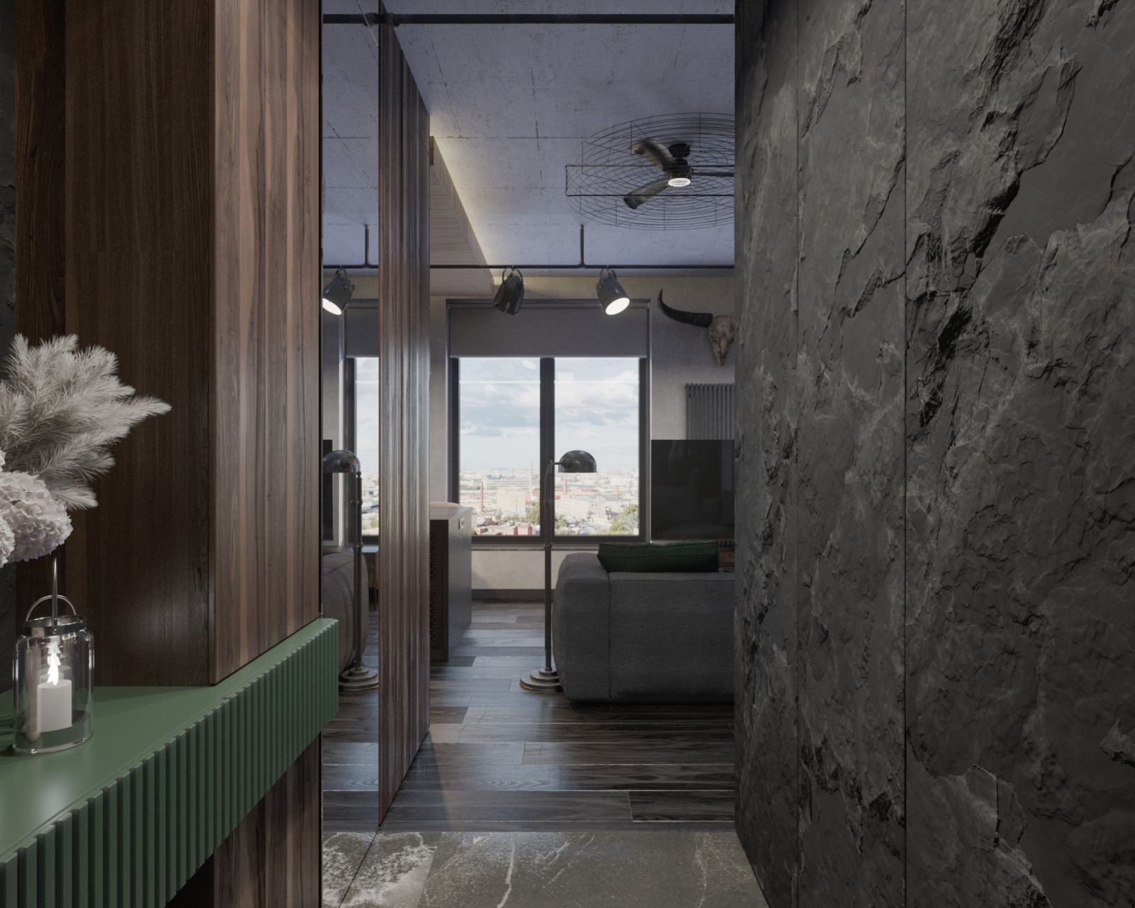 Квартира в стиле лофт, 105 м2
