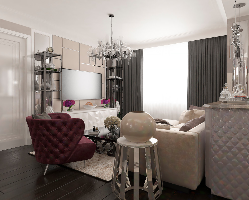 Гостиная в проекте ЖК "Лобочевский"