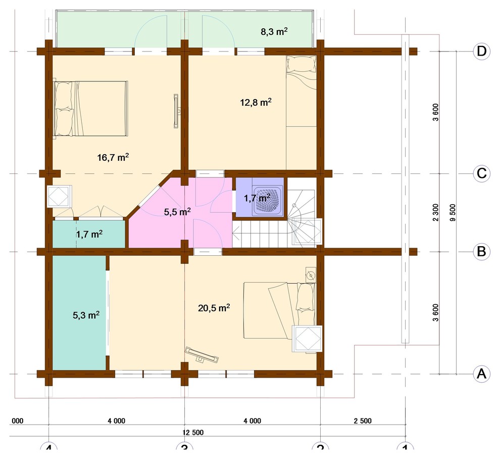 Шале-160 с эркером