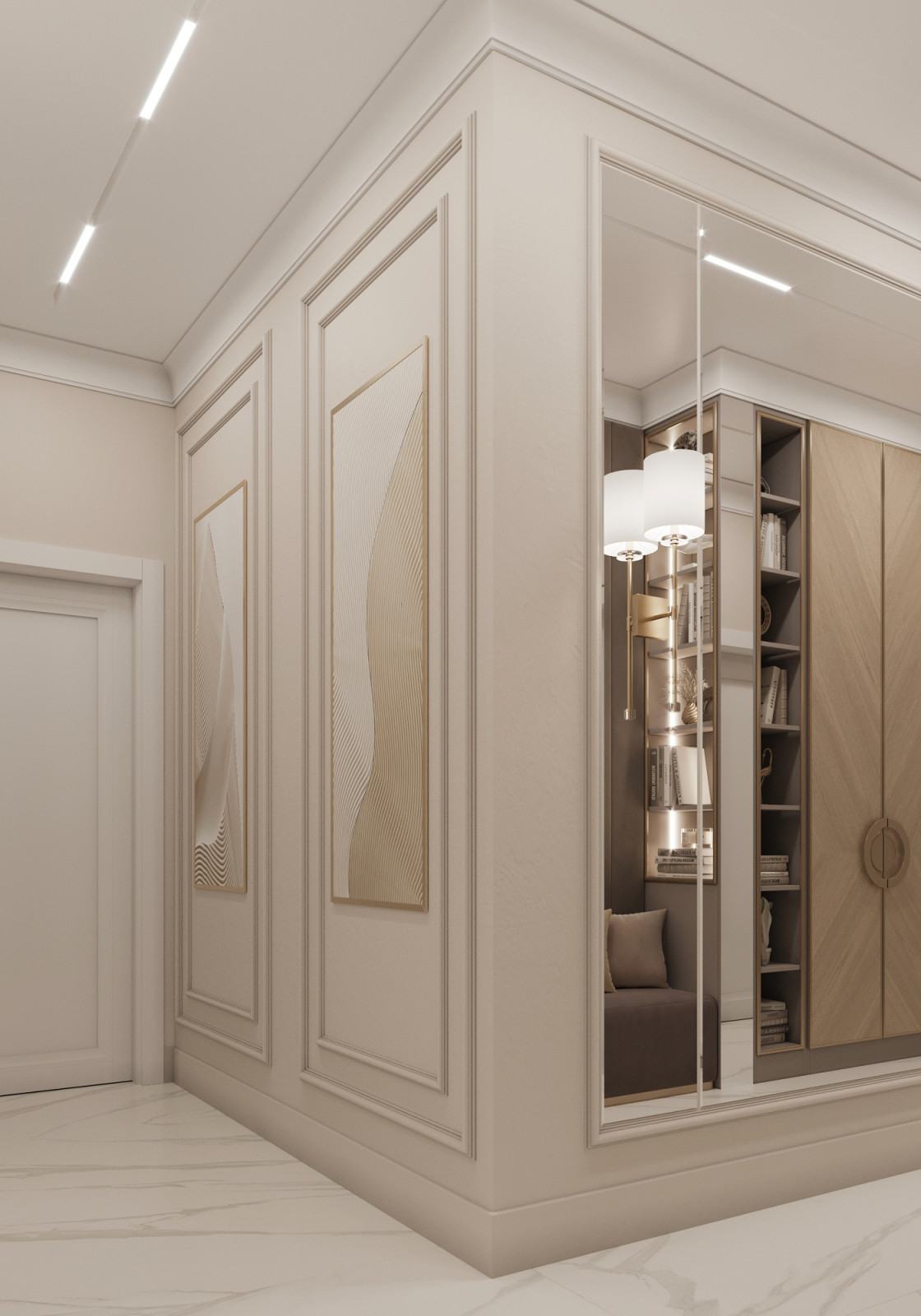 "Тёплое какао", квартира в ЖК "Дворянский", 98 м2