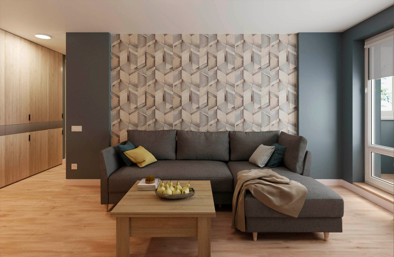 Дизайн проект двухкомнатной квартиры на Грайвороновской улице в Москве