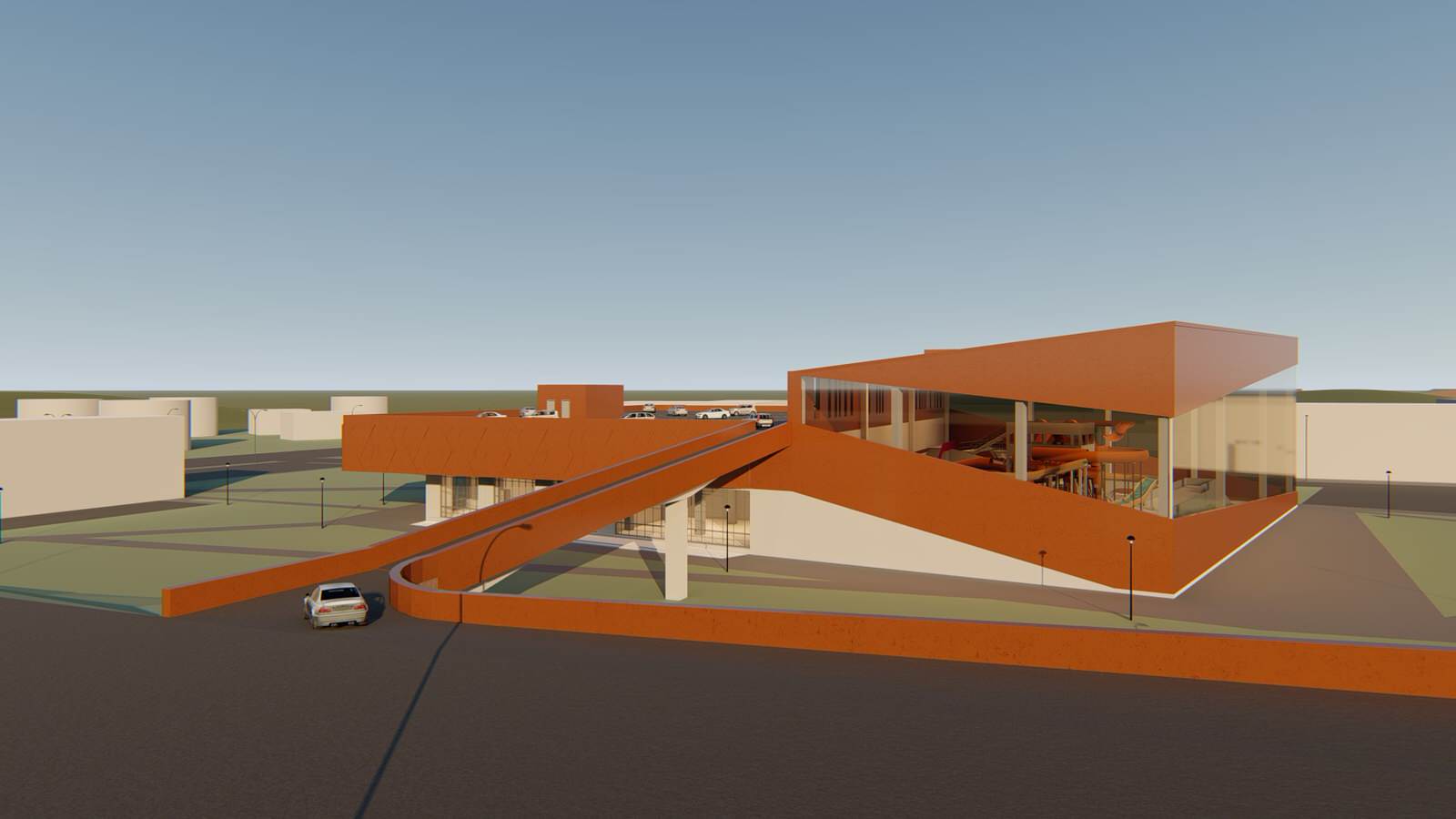 Проект здания аквапарка в Смоленске по ул. Кашена